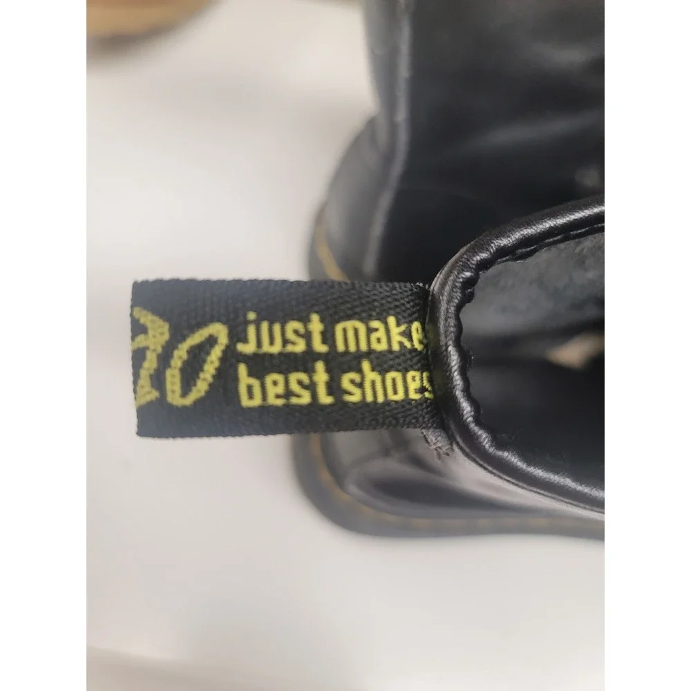 Dr Martens Kids Boots Black Leather‎ Lace Up Ankle Boots Shoes Like New